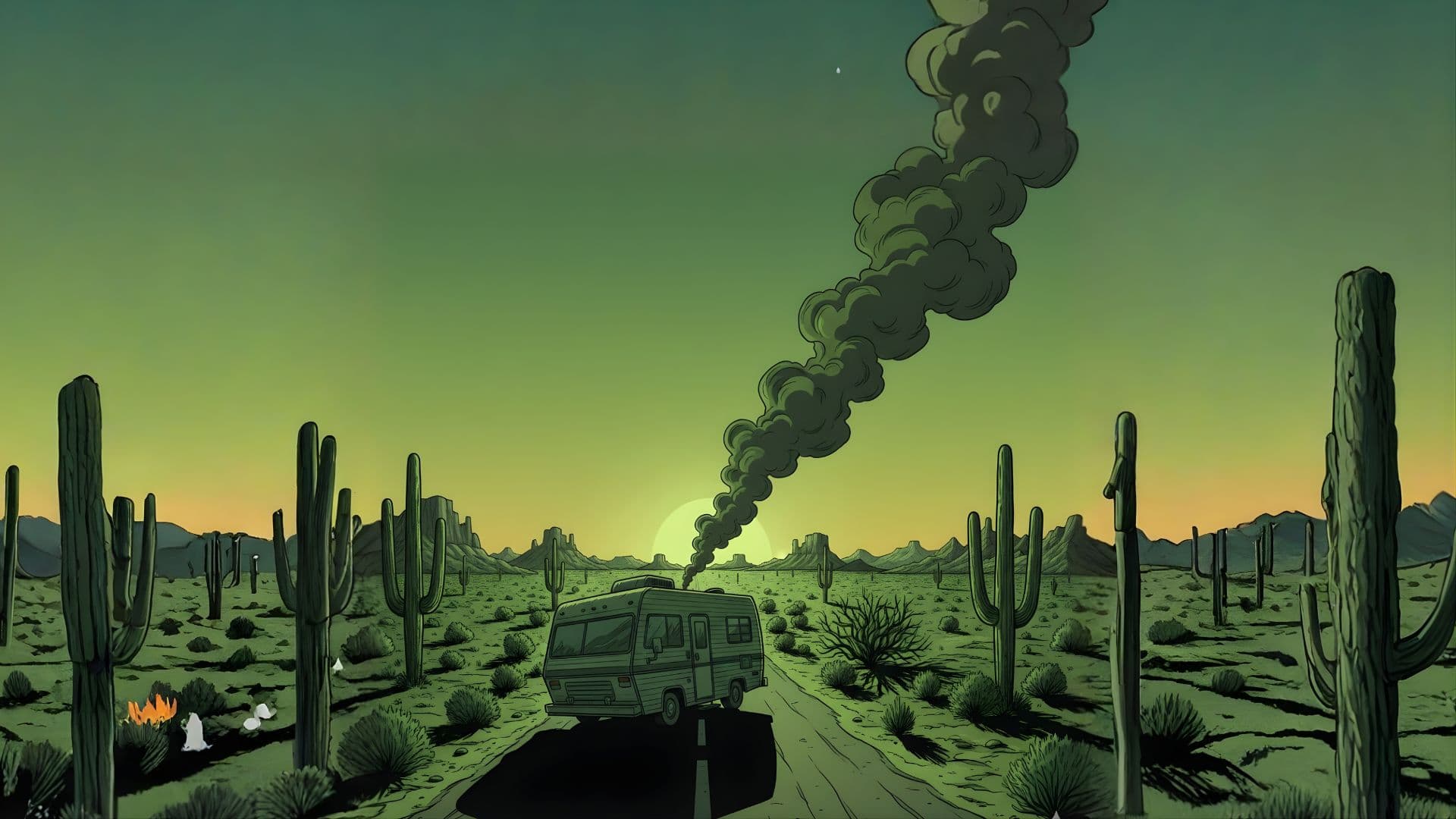 DINDEU illustration — Breaking Bad themed website concept